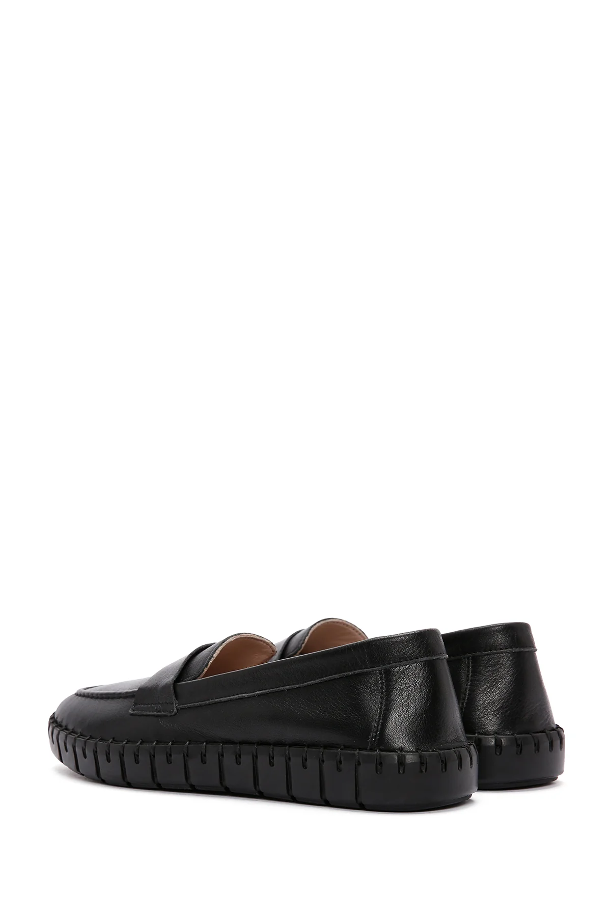 Kadın Siyah Deri Comfort Loafer - Image 5