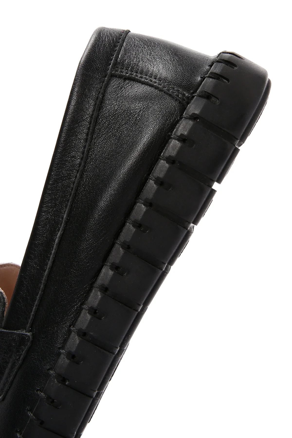 Kadın Siyah Deri Comfort Loafer - Image 8