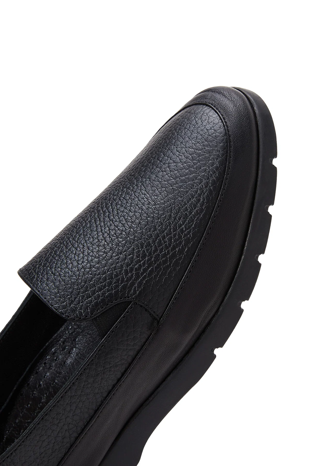 Kadın Siyah Deri Comfort Loafer - Image 7