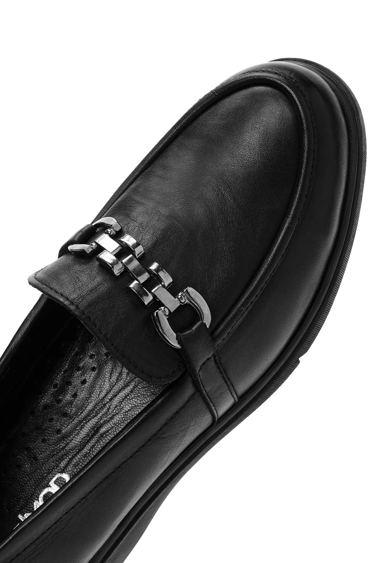 Kadın Siyah Deri Comfort Loafer - Image 8