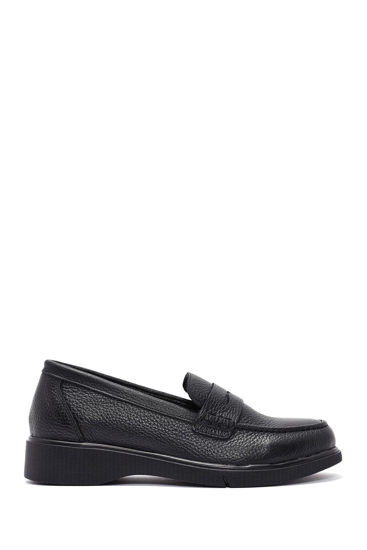 Kadın Siyah Deri Comfort Loafer