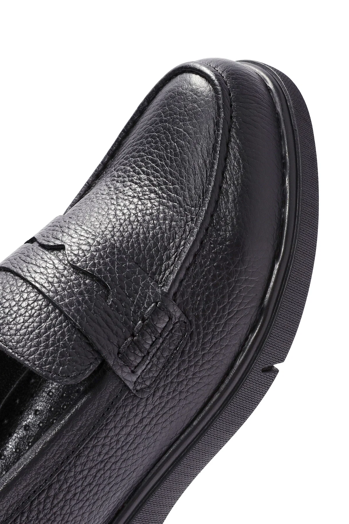 Kadın Siyah Deri Comfort Loafer - Image 9
