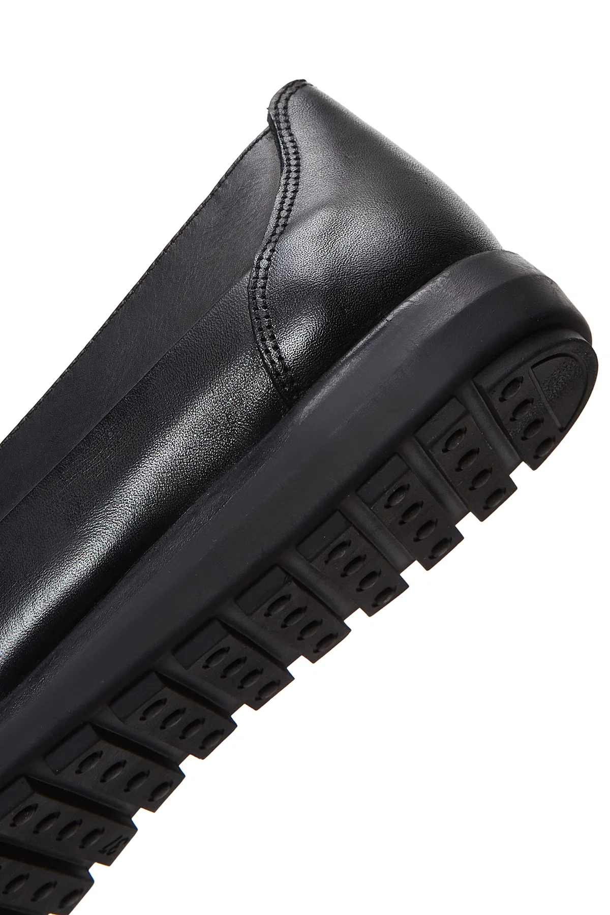 Kadın Siyah Deri Comfort Loafer - Image 8