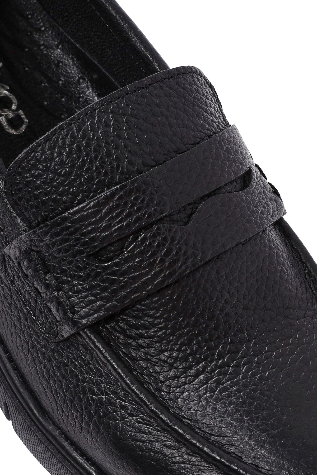 Kadın Siyah Deri Comfort Loafer - Image 10
