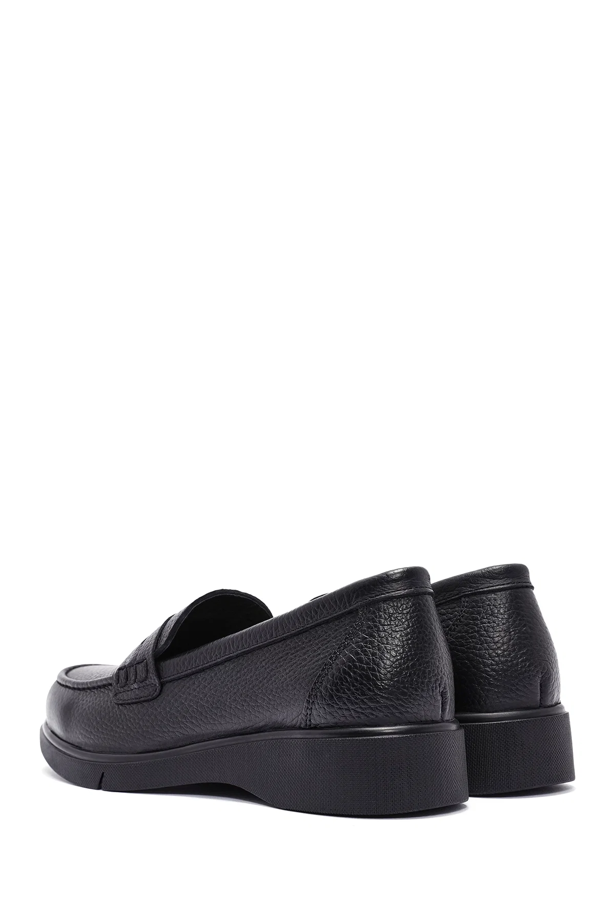 Kadın Siyah Deri Comfort Loafer - Image 5