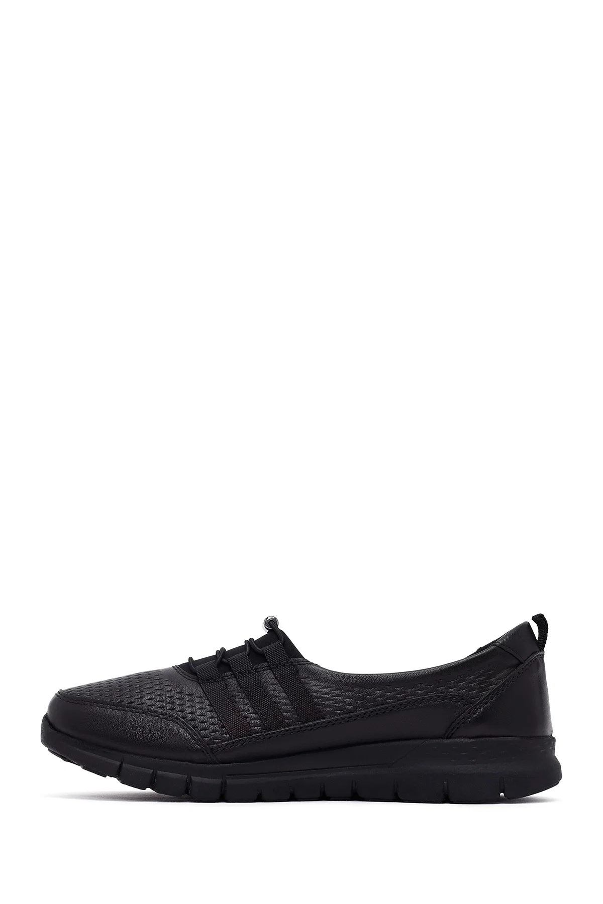 Kadın Siyah Deri Comfort Loafer - Image 2