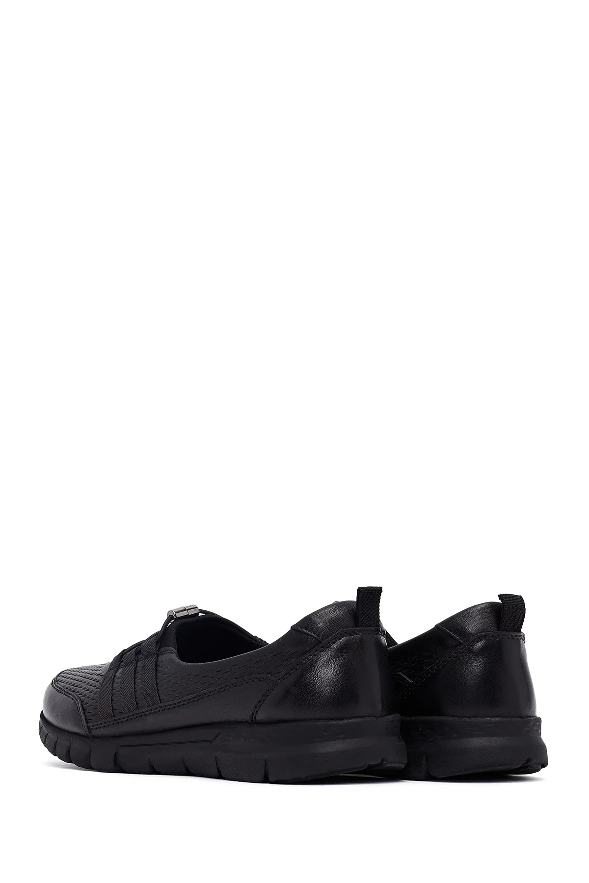 Kadın Siyah Deri Comfort Loafer - Image 5