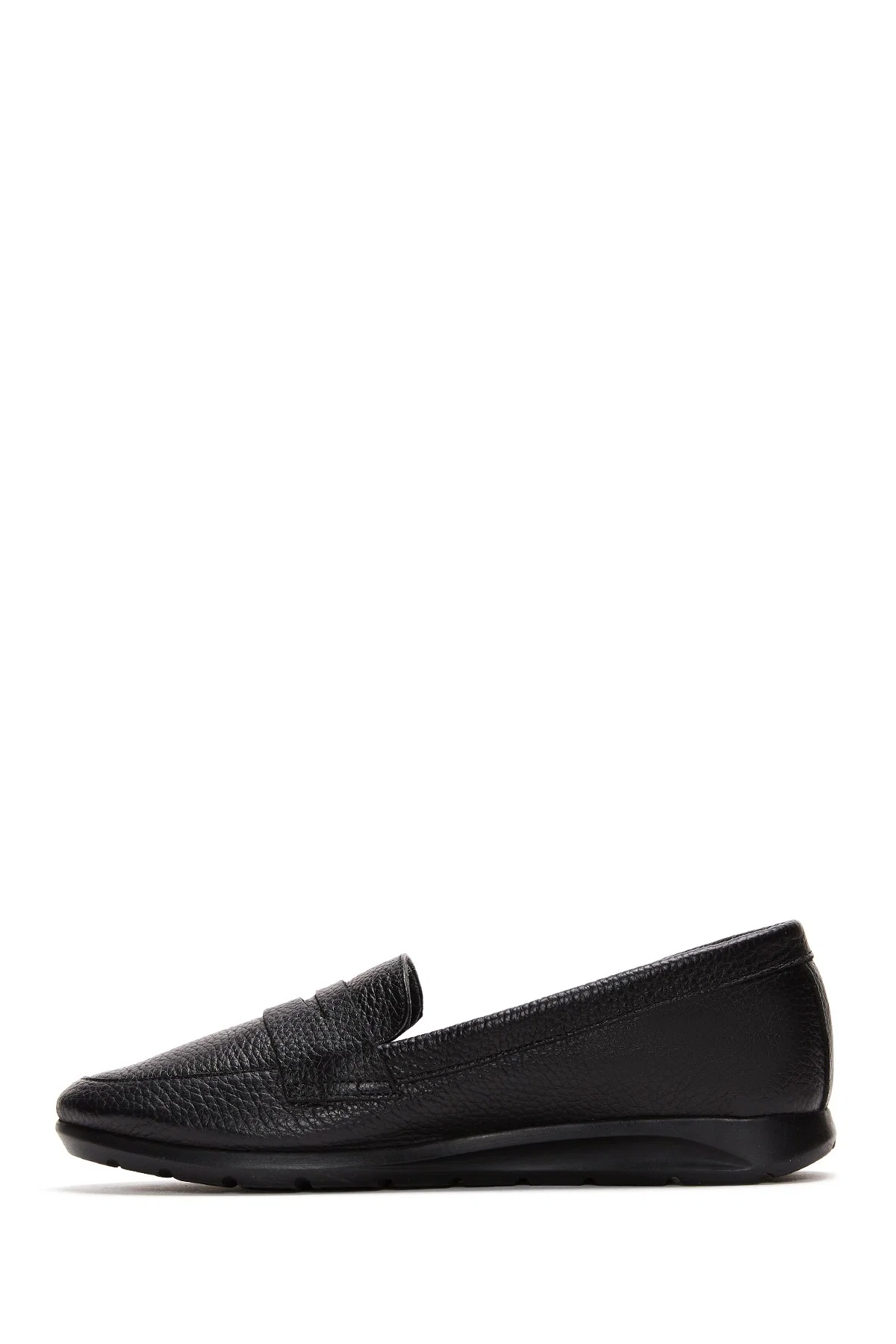 Kadın Siyah Deri Comfort Loafer - Image 2