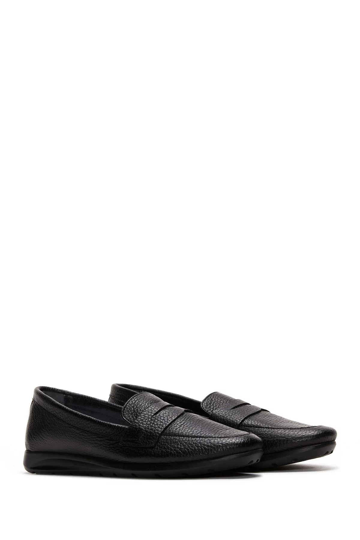 Kadın Siyah Deri Comfort Loafer - Image 3