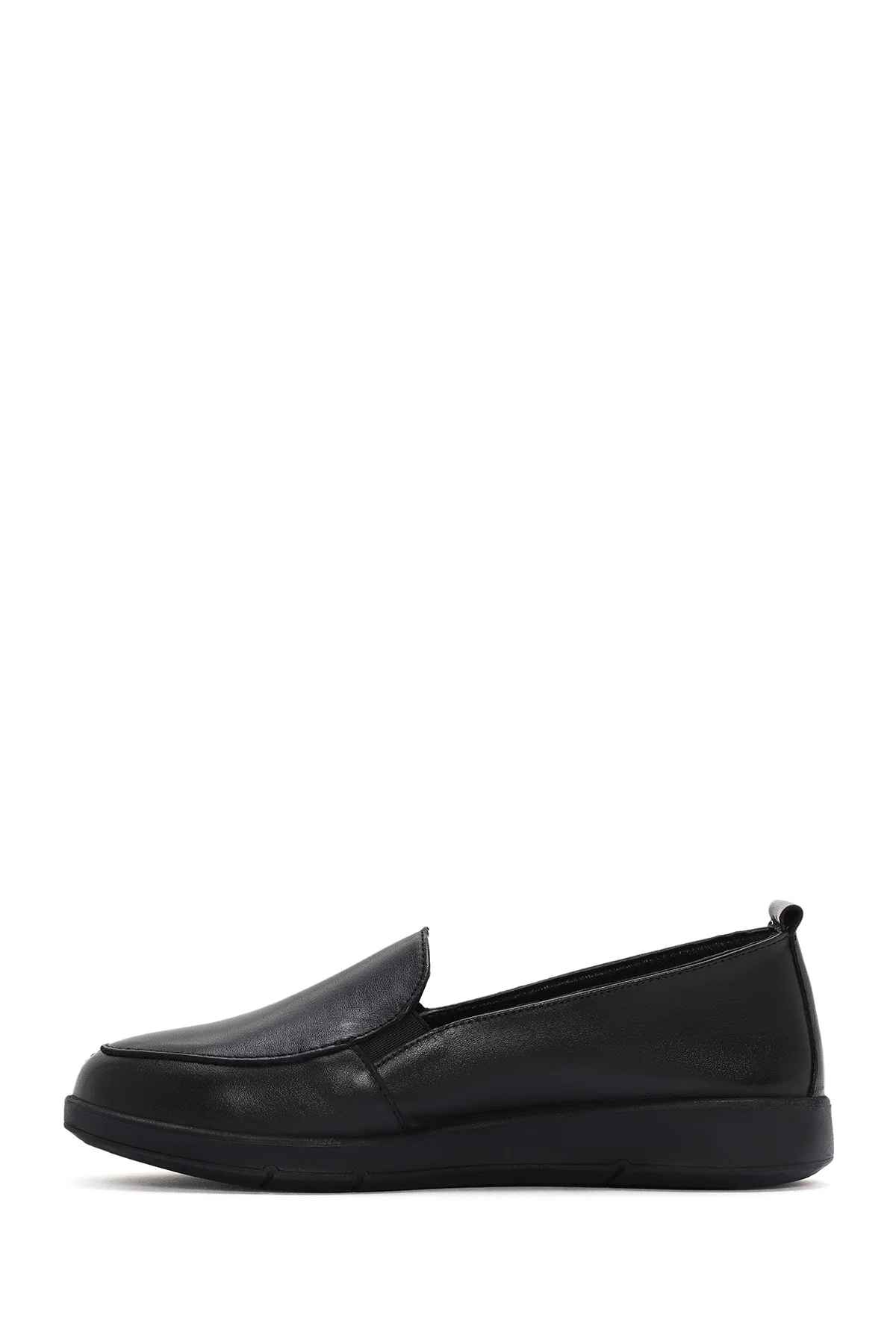 Kadın Siyah Deri Comfort Loafer - Image 2