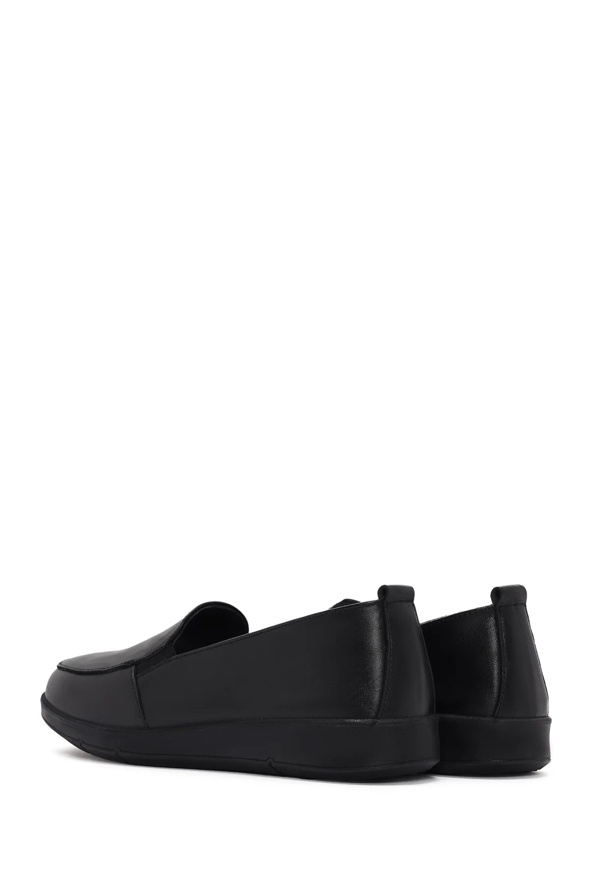 Kadın Siyah Deri Comfort Loafer - Image 5