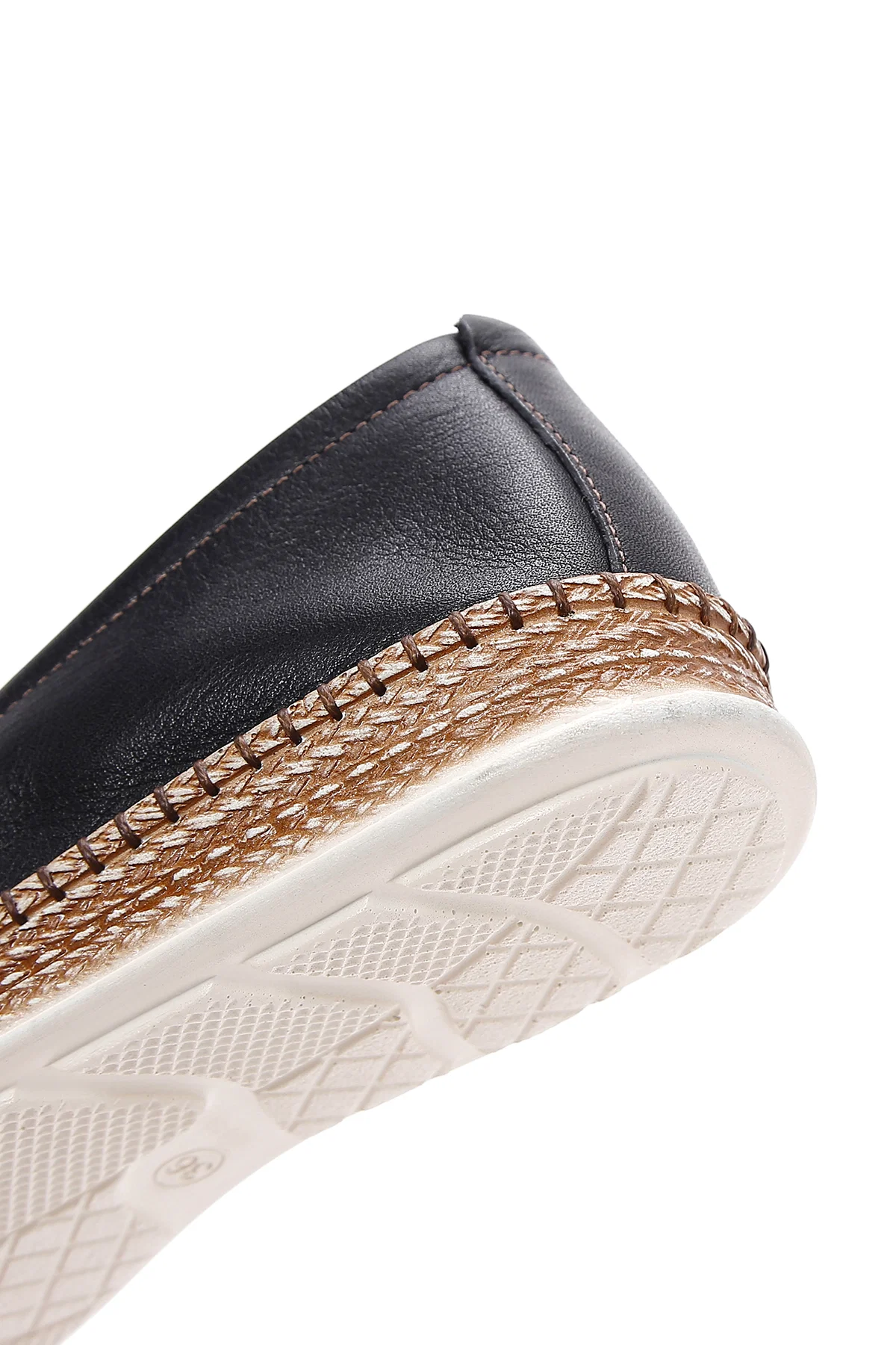 Kadın Siyah Deri Comfort Loafer - Image 7