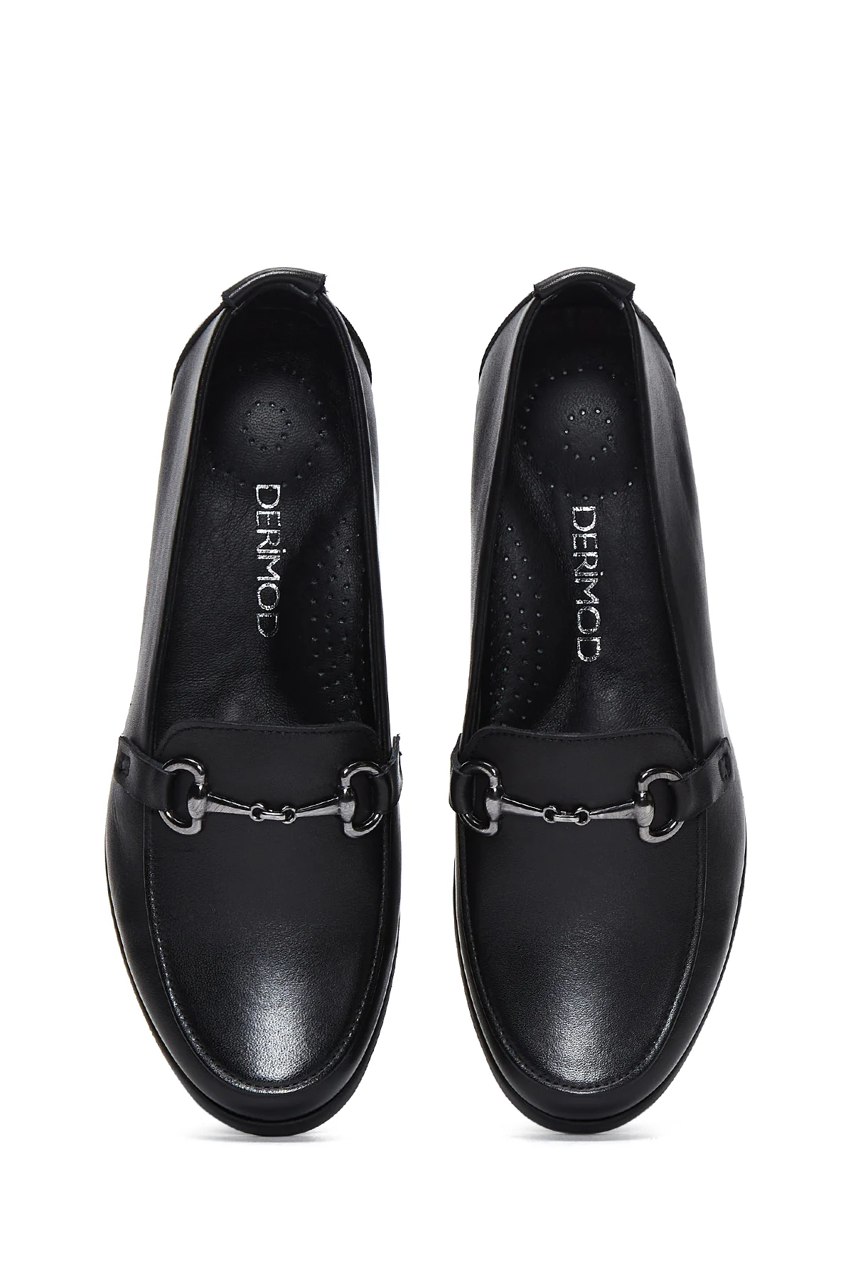 Kadın Siyah Deri Dolgu Topuklu Comfort Loafer - Image 7