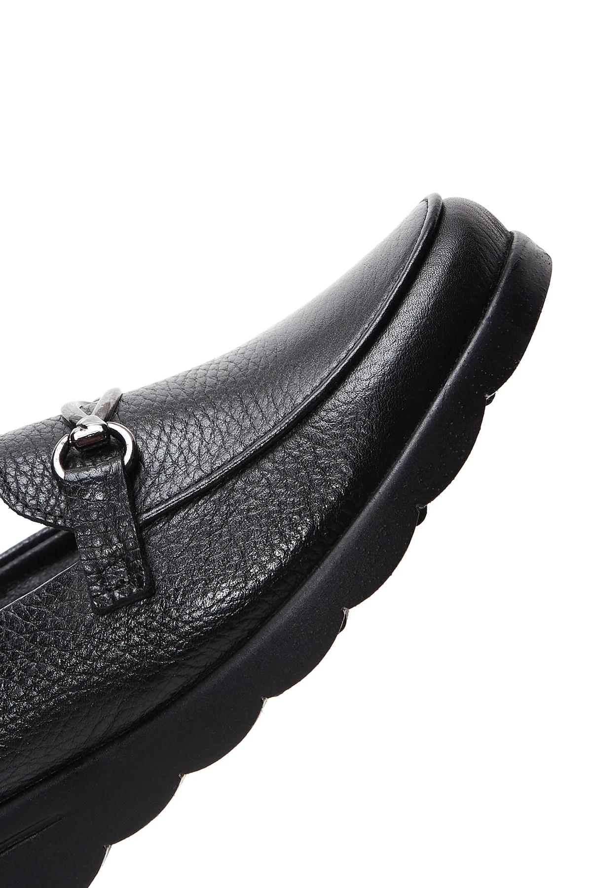 Kadın Siyah Deri Dolgu Topuklu Comfort Loafer - Image 7