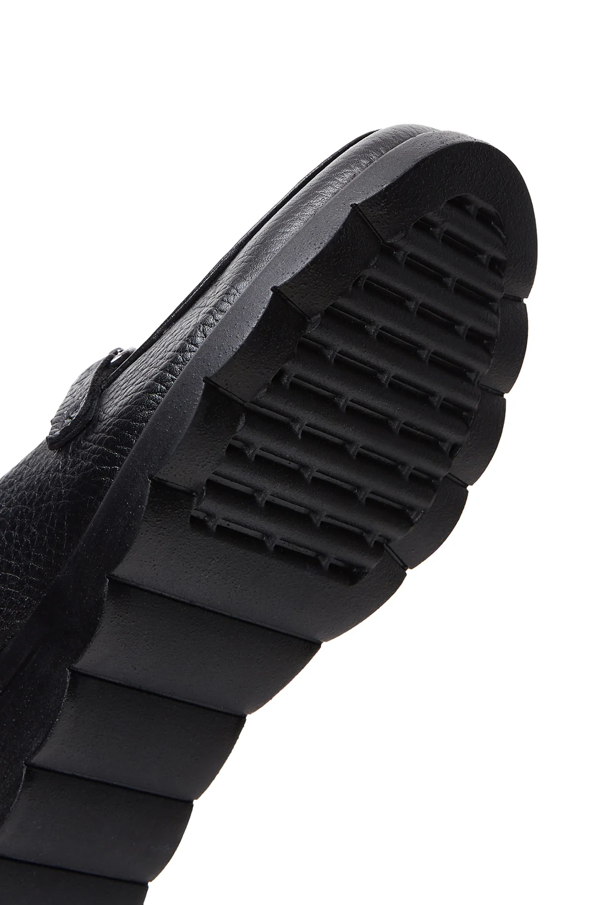 Kadın Siyah Deri Dolgu Topuklu Loafer - Image 8