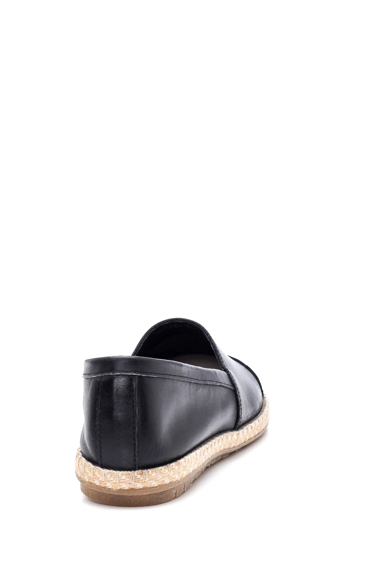 Kadın Siyah Deri Espadril - Image 5
