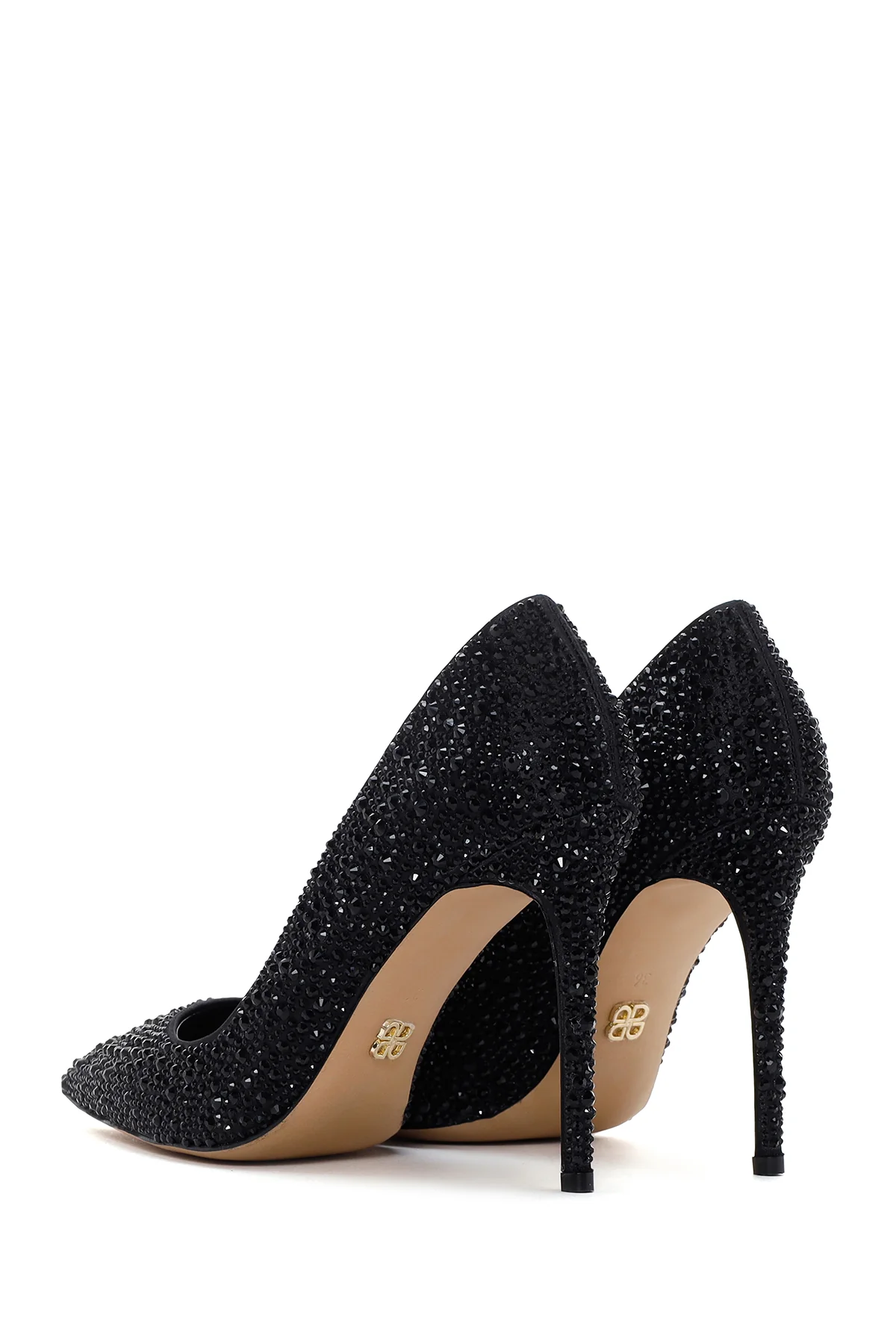 Kadın Siyah Deri İnce Yüksek Topuklu Stiletto - Image 6