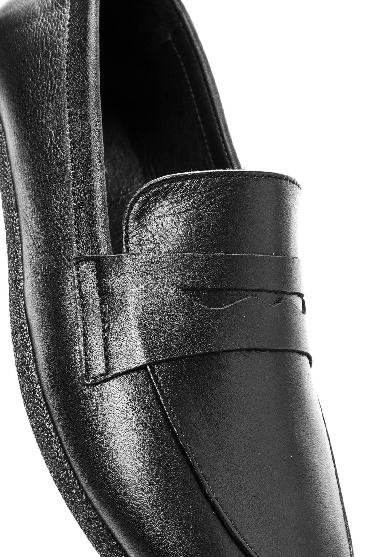 Kadın Siyah Deri Klasik Loafer - Image 9