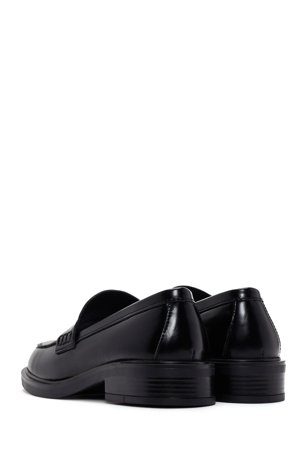Kadın Siyah Deri Klasik Loafer - Image 5