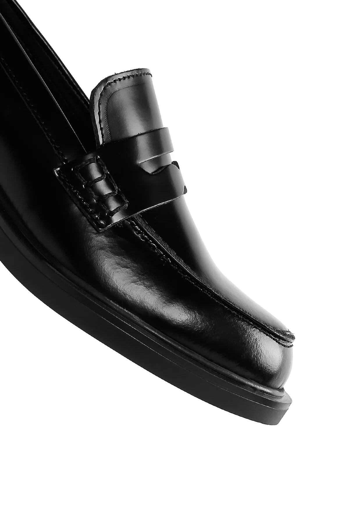 Kadın Siyah Deri Klasik Loafer - Image 9