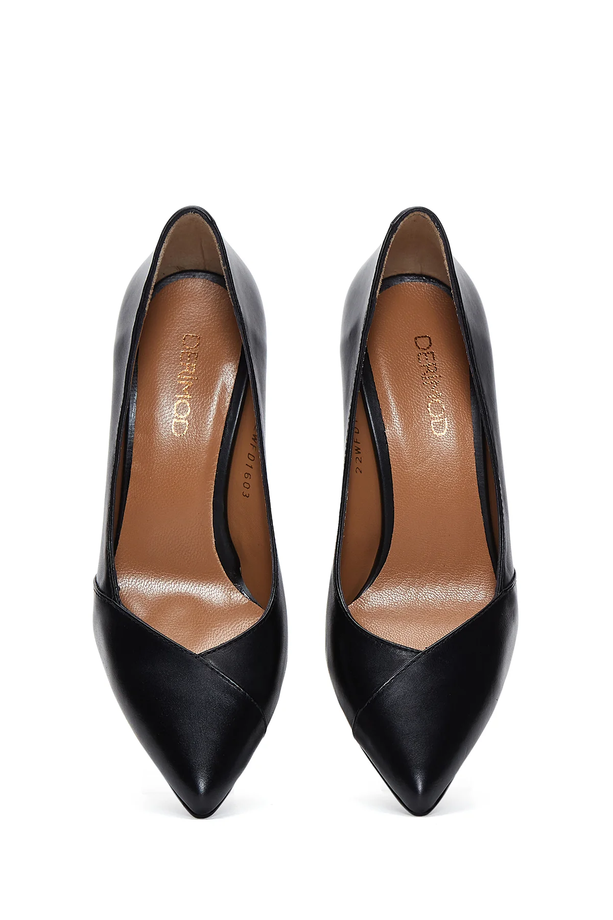 Kadın Siyah Deri Klasik Stiletto - Image 6