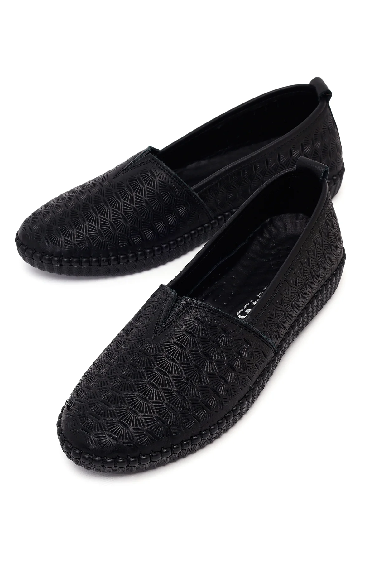 Kadın Siyah Deri Konfor Loafer - Image 10