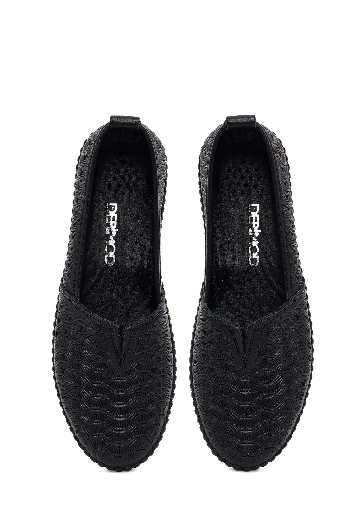 Kadın Siyah Deri Konfor Loafer - Image 4