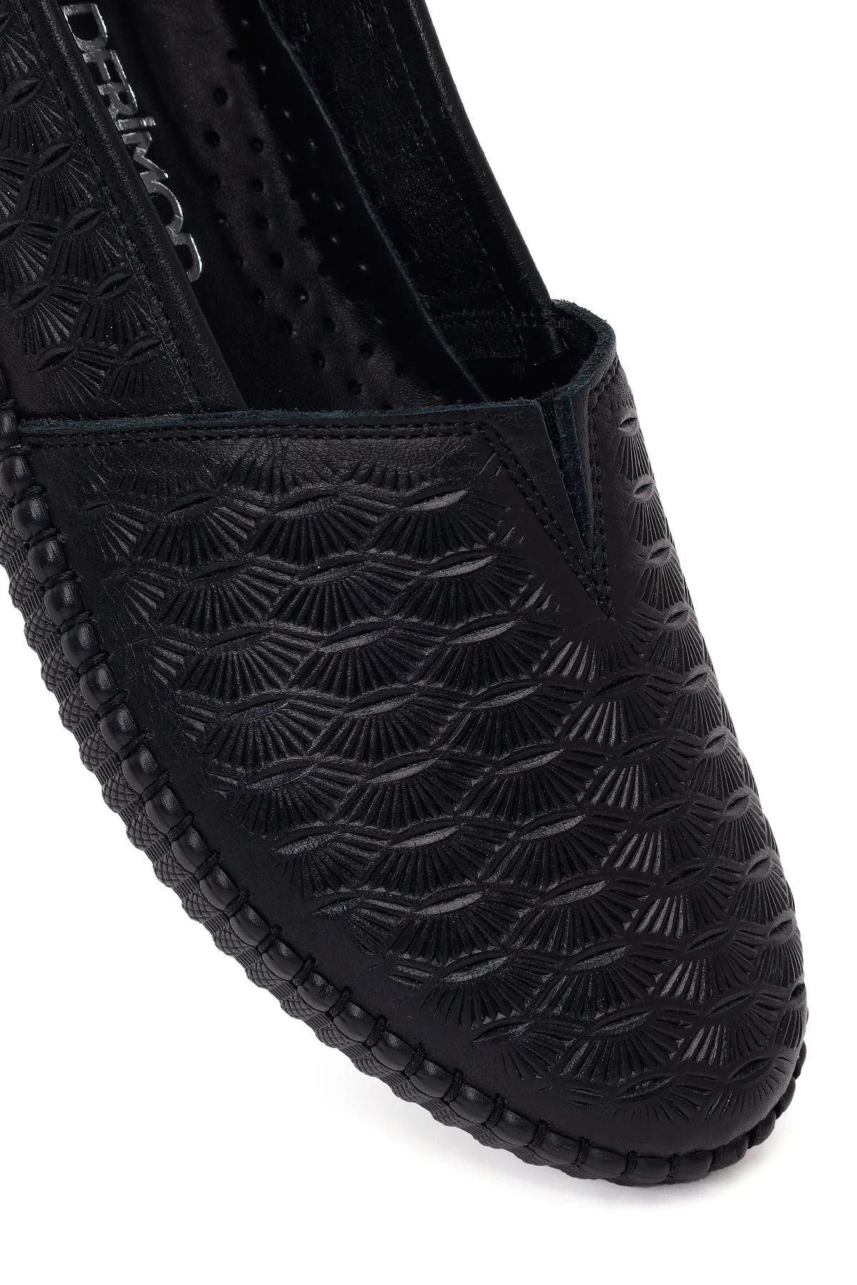 Kadın Siyah Deri Konfor Loafer - Image 9