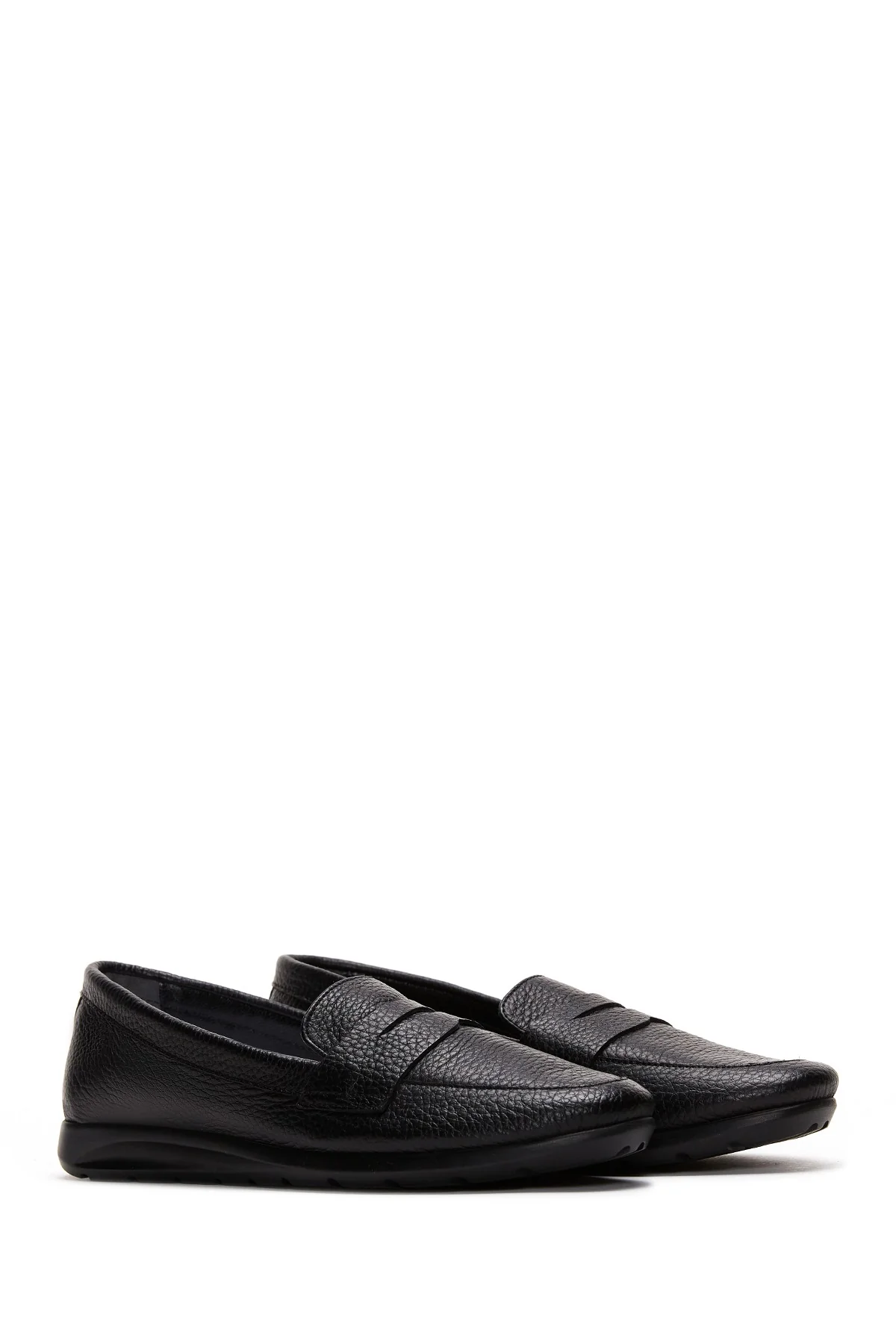 Kadın Siyah Deri Konfor Loafer - Image 2