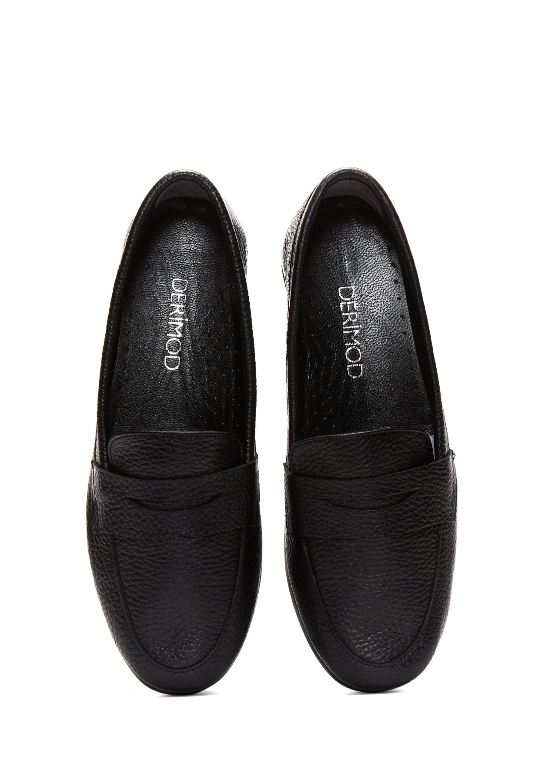 Kadın Siyah Deri Konfor Loafer - Image 4