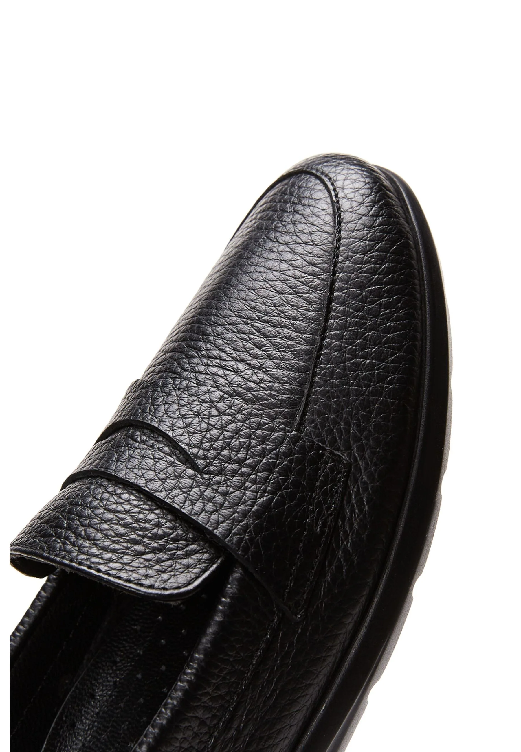 Kadın Siyah Deri Konfor Loafer - Image 6
