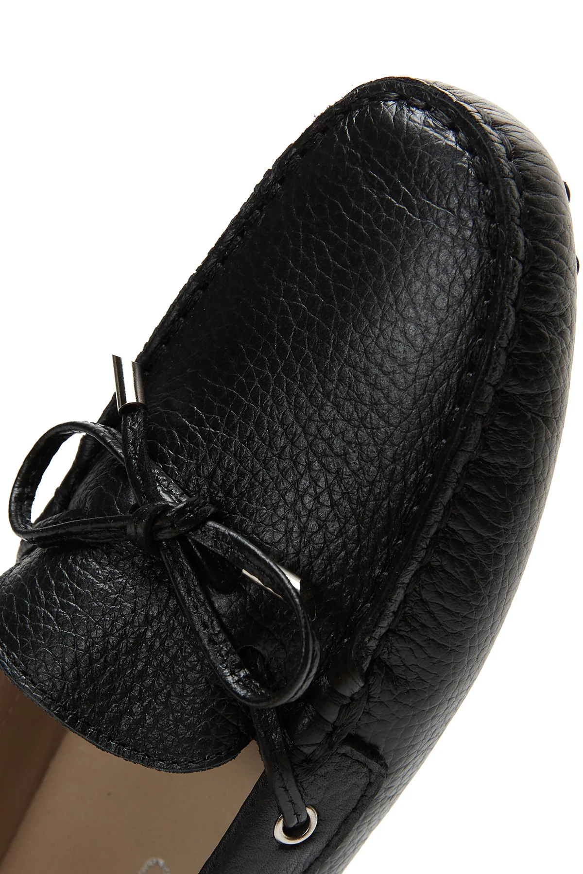 Kadın Siyah Deri Loafer - Image 8
