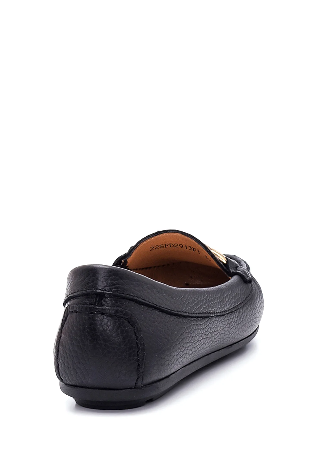 Kadın Siyah Deri Loafer - Image 4