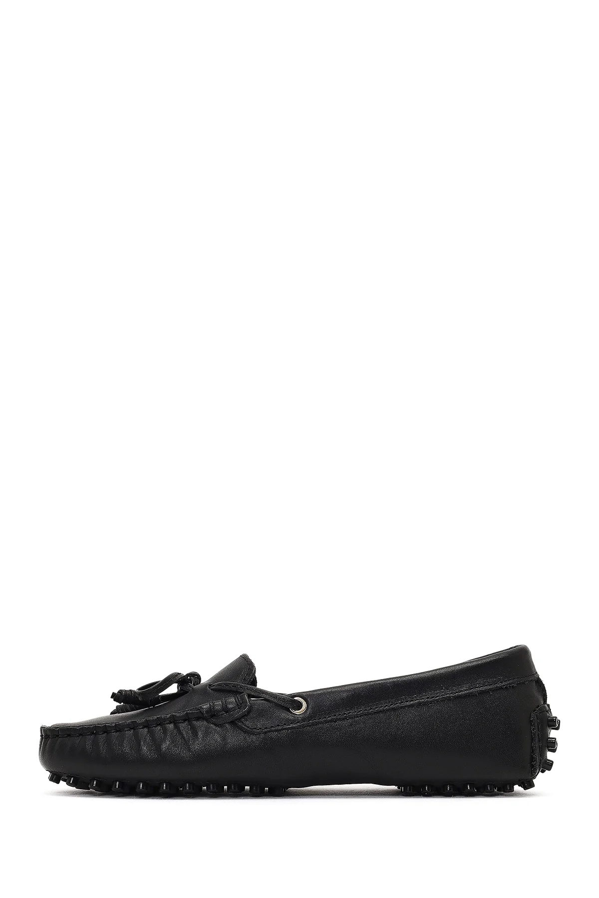 Kadın Siyah Deri Loafer - Image 2