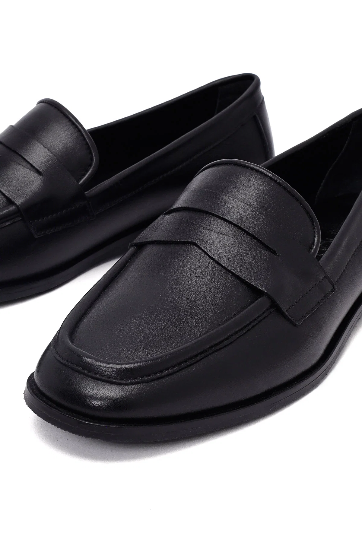 Kadın Siyah Deri Loafer - Image 10