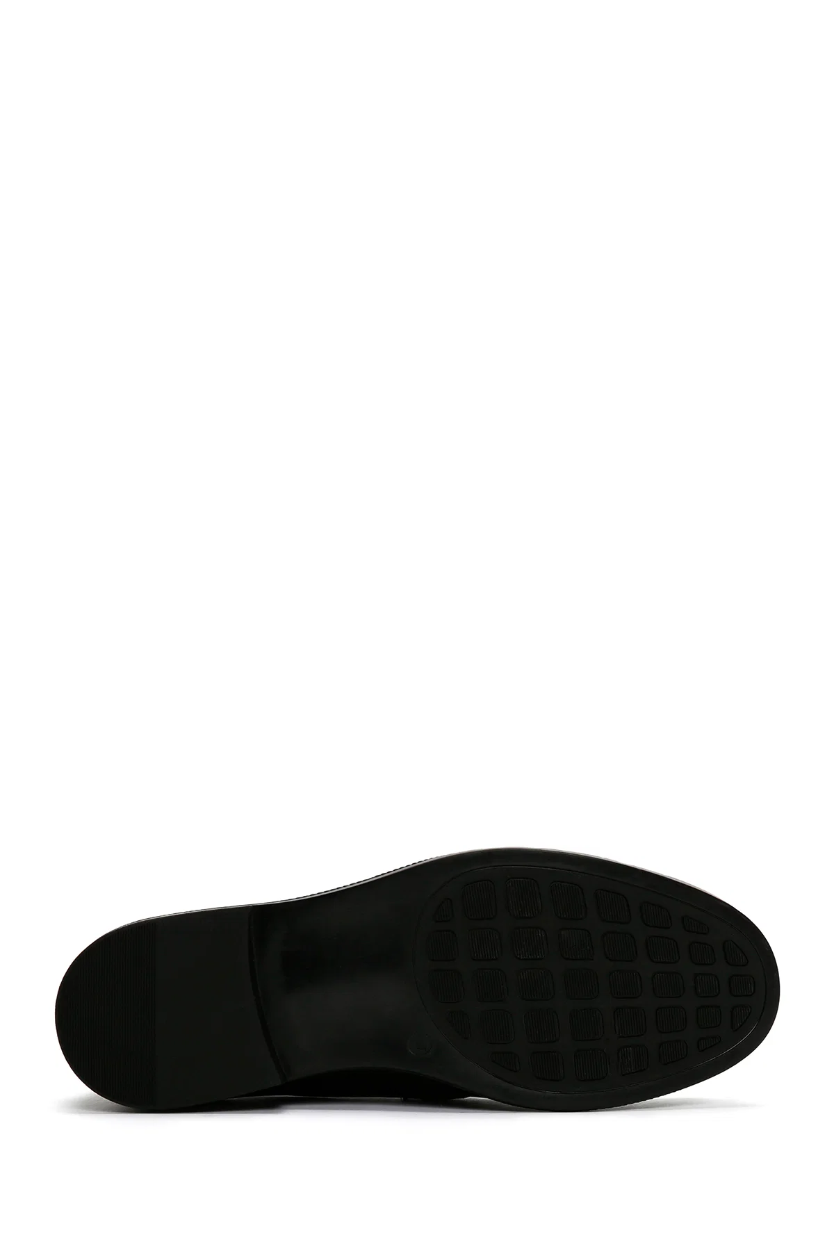 Kadın Siyah Deri Maskülen Loafer - Image 4