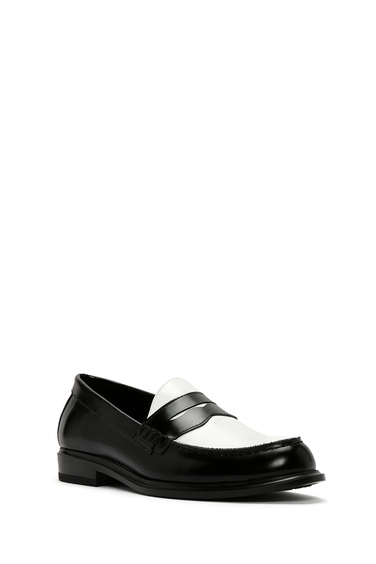 Kadın Siyah Deri Maskülen Loafer - Image 5