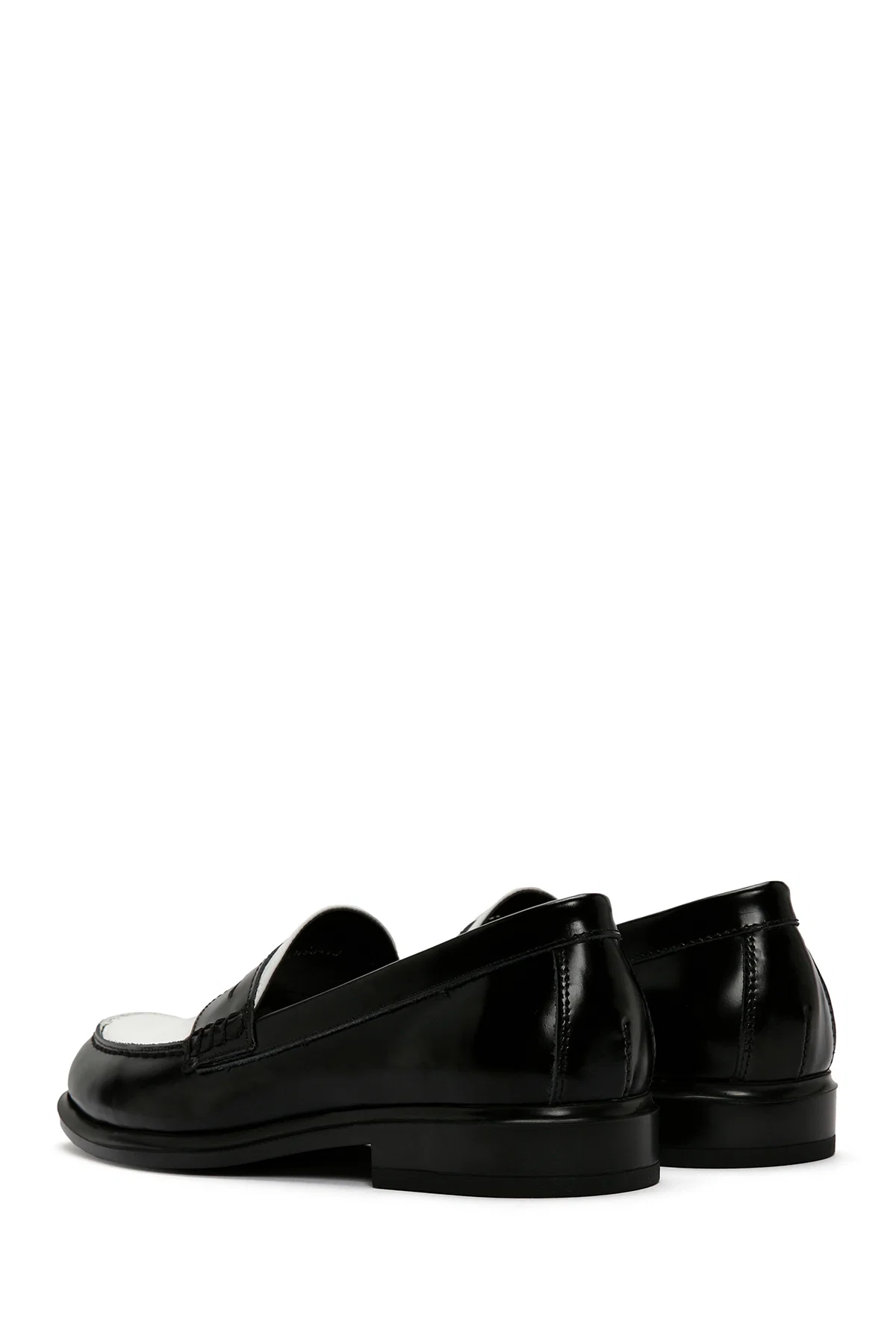 Kadın Siyah Deri Maskülen Loafer - Image 6