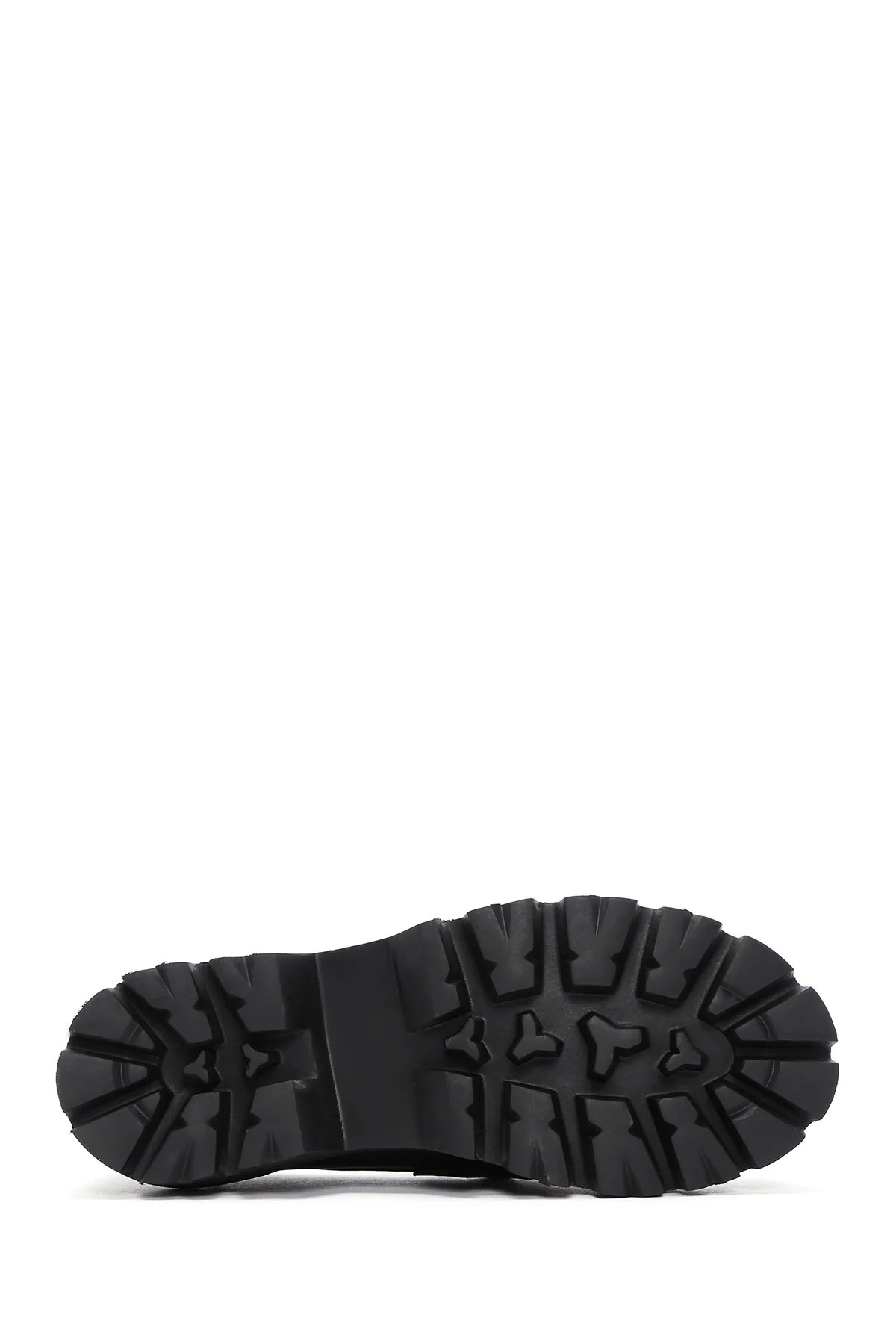Kadın Siyah Deri Maskülen Loafer - Image 4