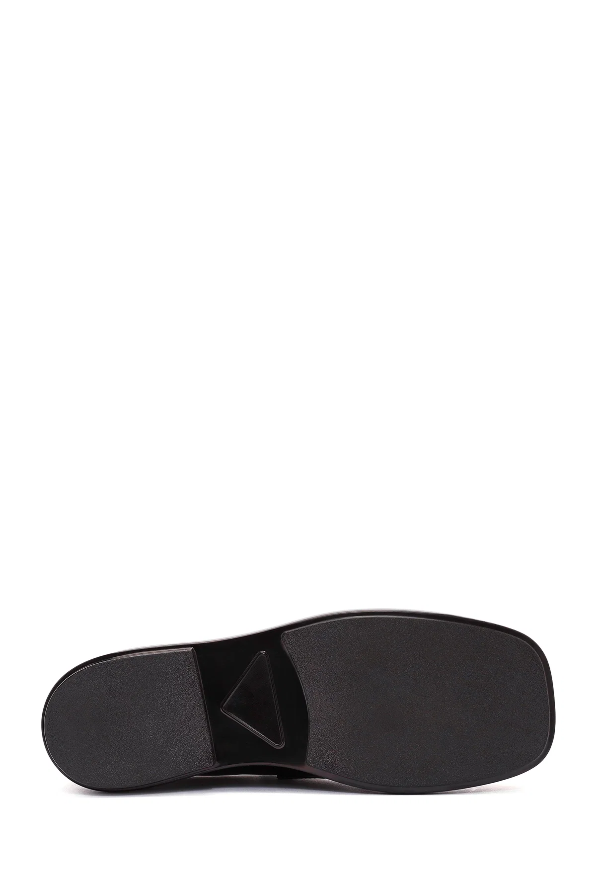 Kadın Siyah Deri Maskülen Loafer - Image 4