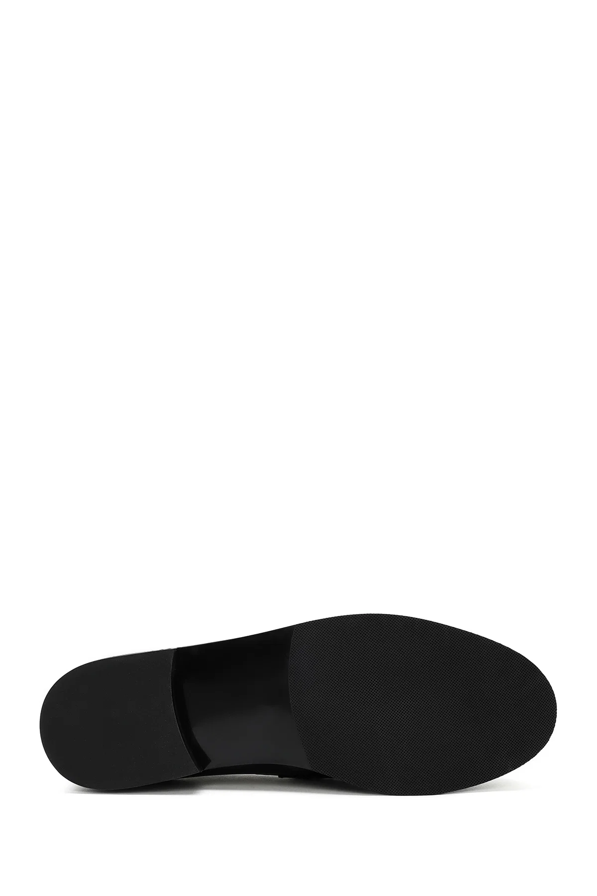 Kadın Siyah Deri Maskülen Loafer - Image 4