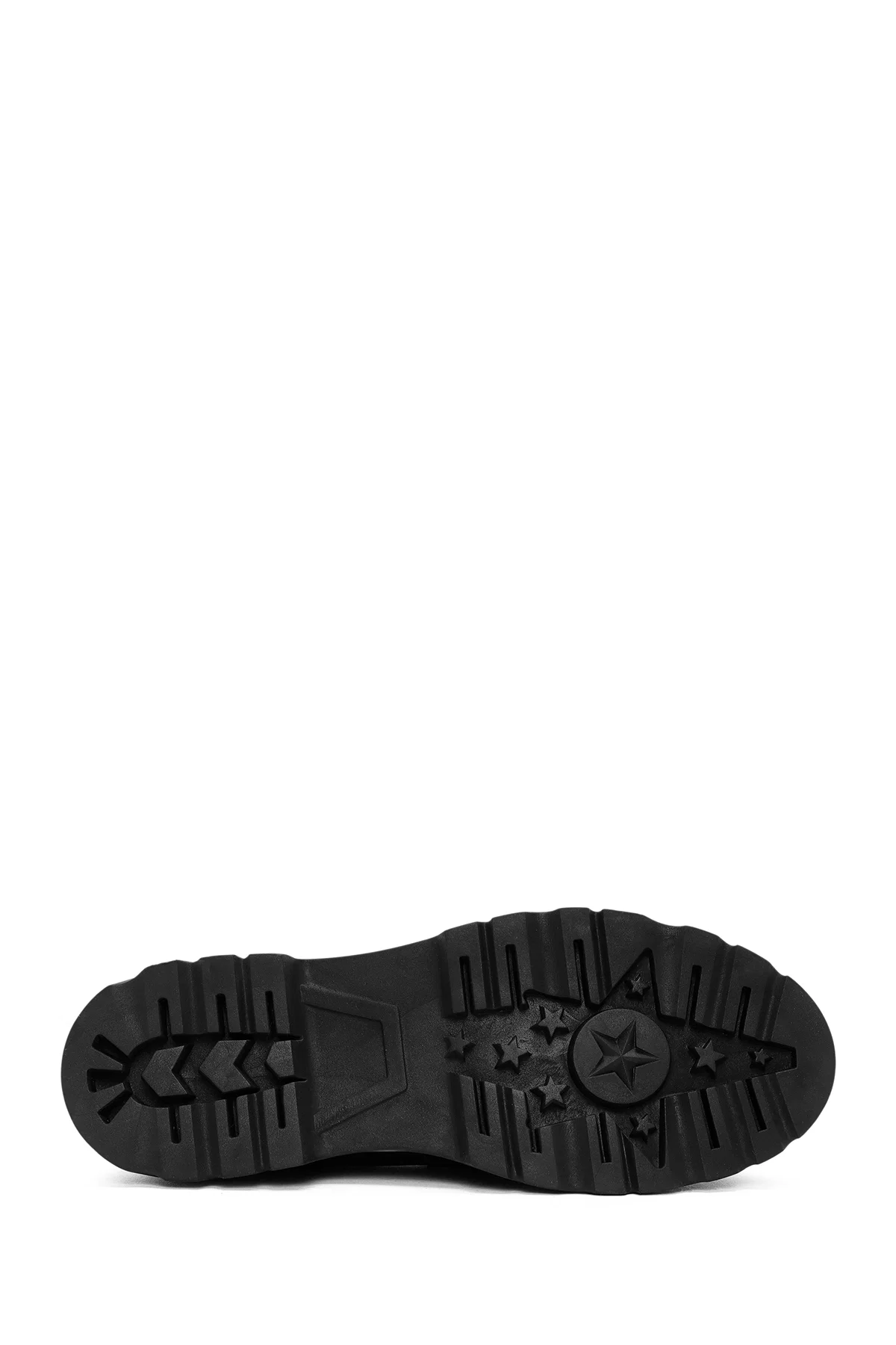 Kadın Siyah Deri Maskülen Loafer - Image 4