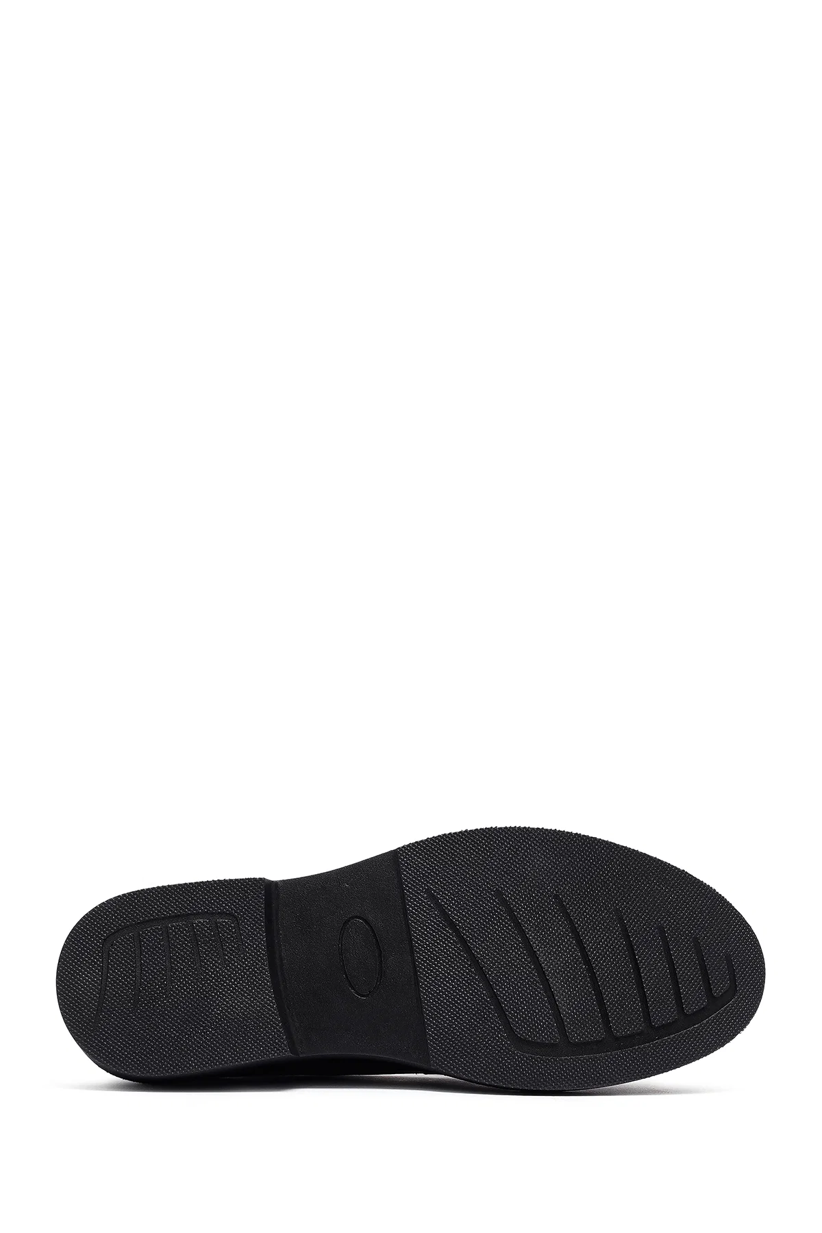 Kadın Siyah Deri Maskülen Loafer - Image 4