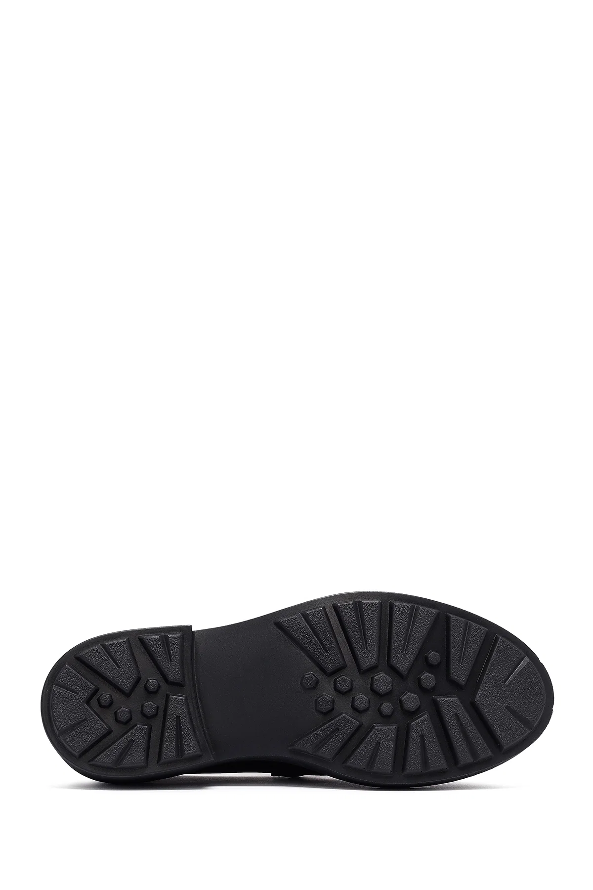 Kadın Siyah Deri Maskülen Loafer - Image 4