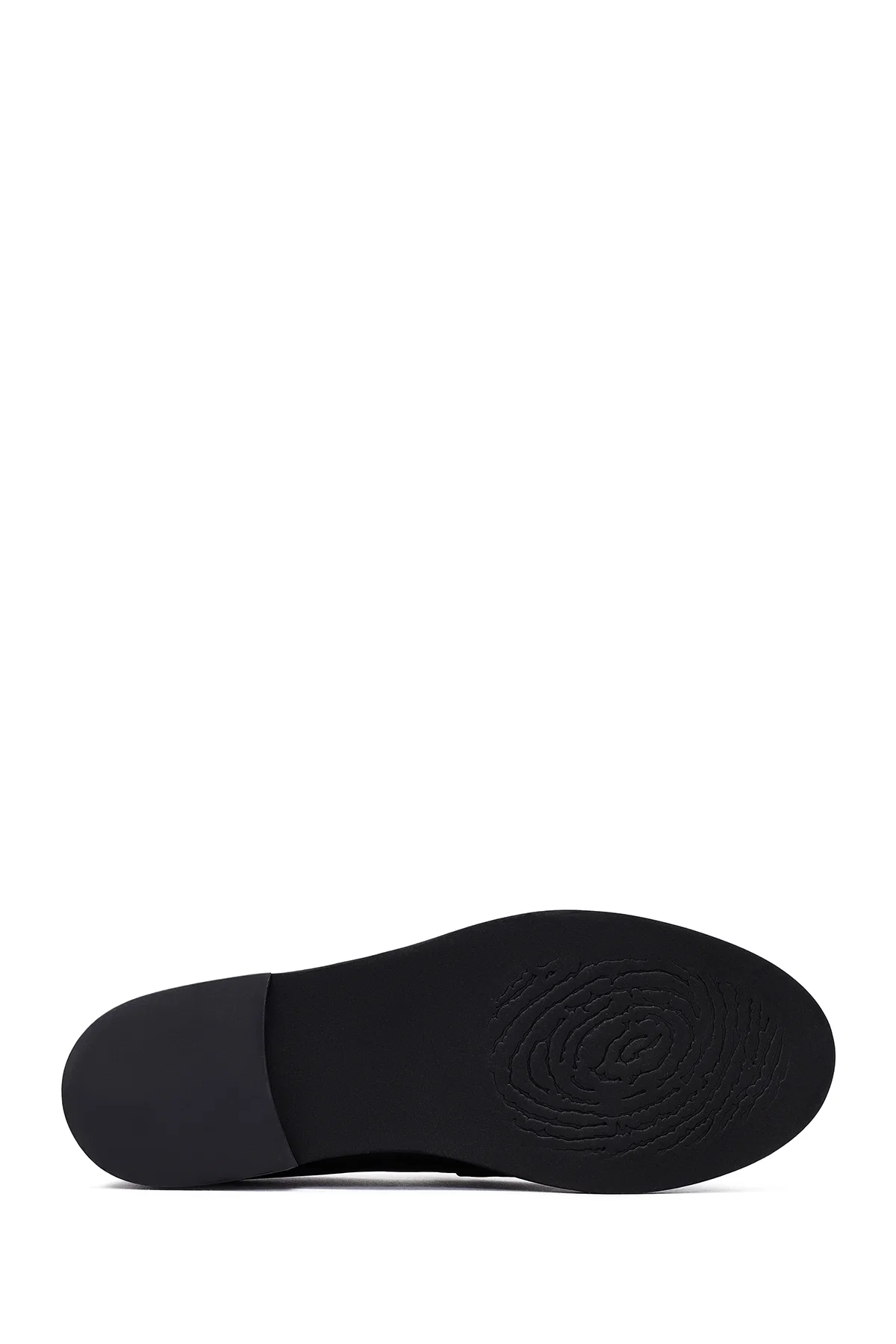 Kadın Siyah Deri Maskülen Loafer - Image 4