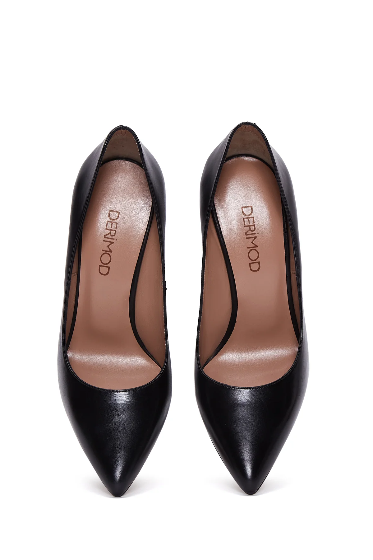 Kadın Siyah Deri Metal Topuklu Stiletto - Image 7
