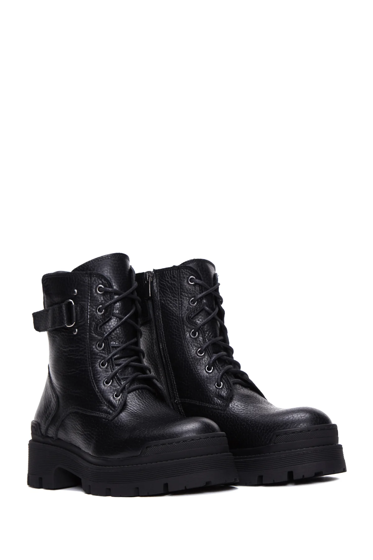 Kadın Siyah Deri Postal Bot - Image 3
