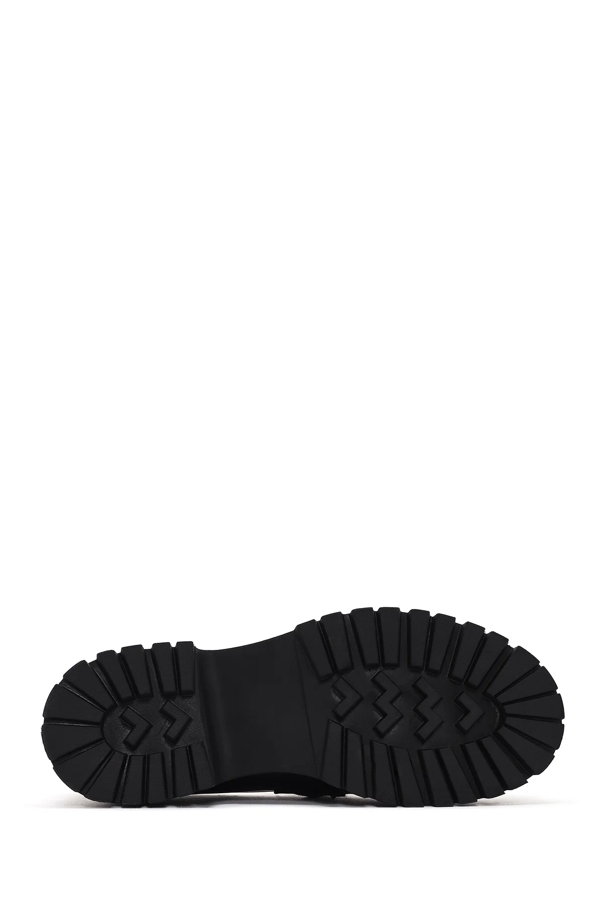 Kadın Siyah Deri Rugan Maskülen Loafer - Image 4