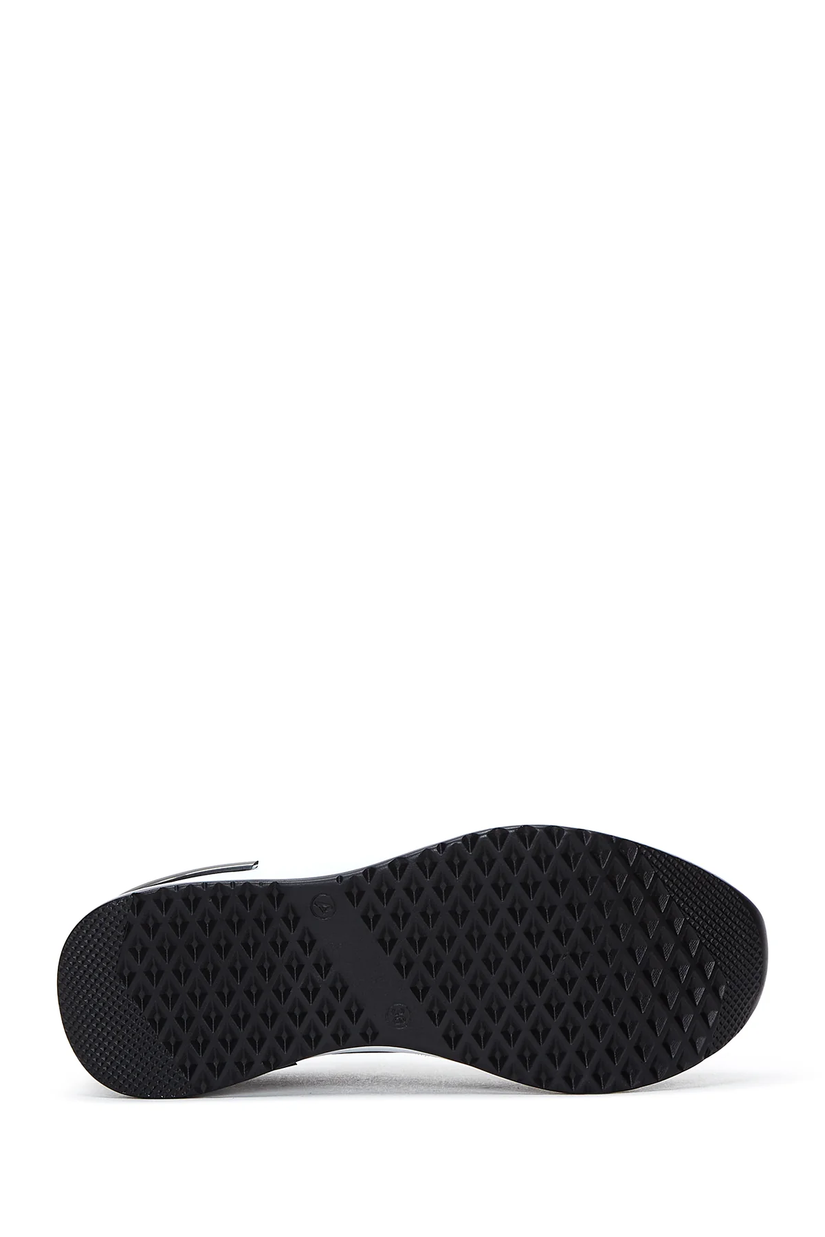 Kadın Siyah Deri Sneaker - Image 4