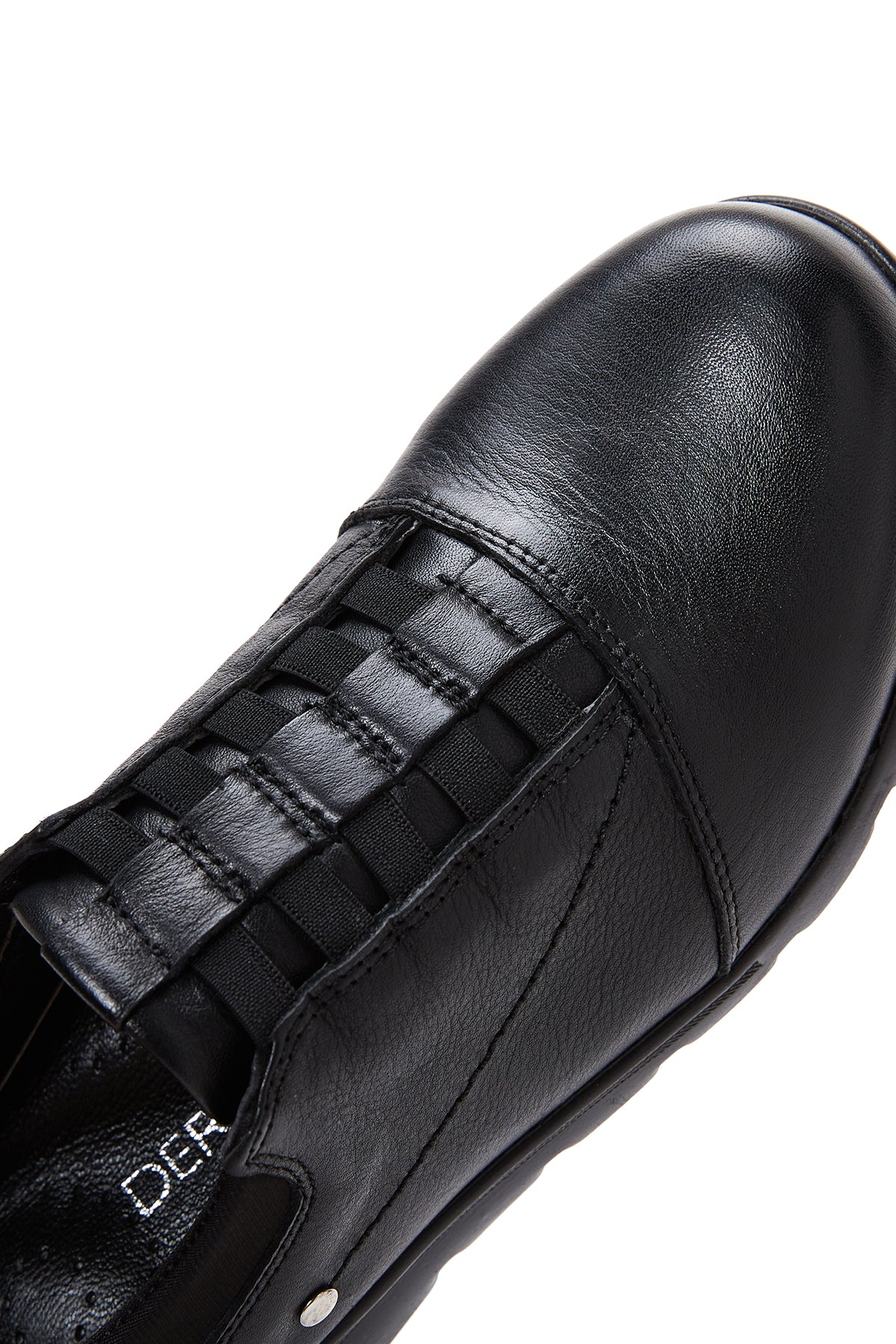 Kadın Siyah Deri Sneaker - Image 8